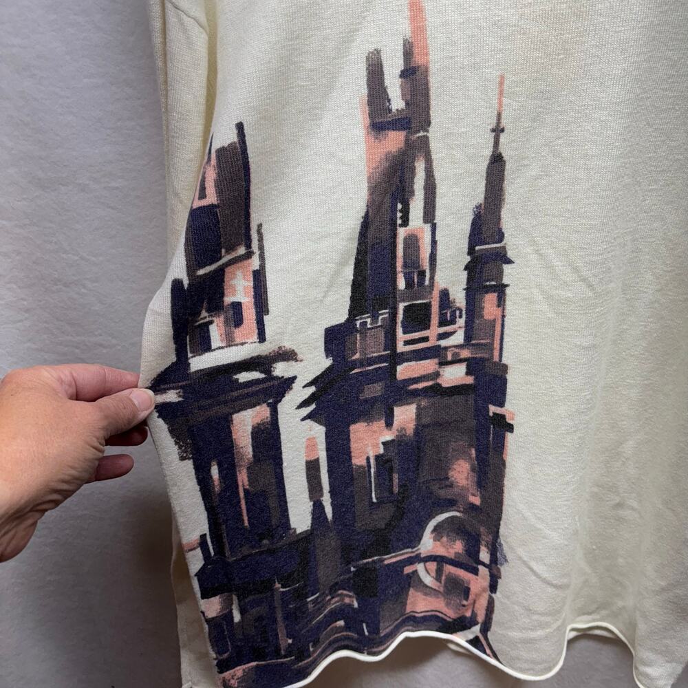 Kingdom Couture Disney Castle Cream Sweater - Medium - Picture 2 of 9